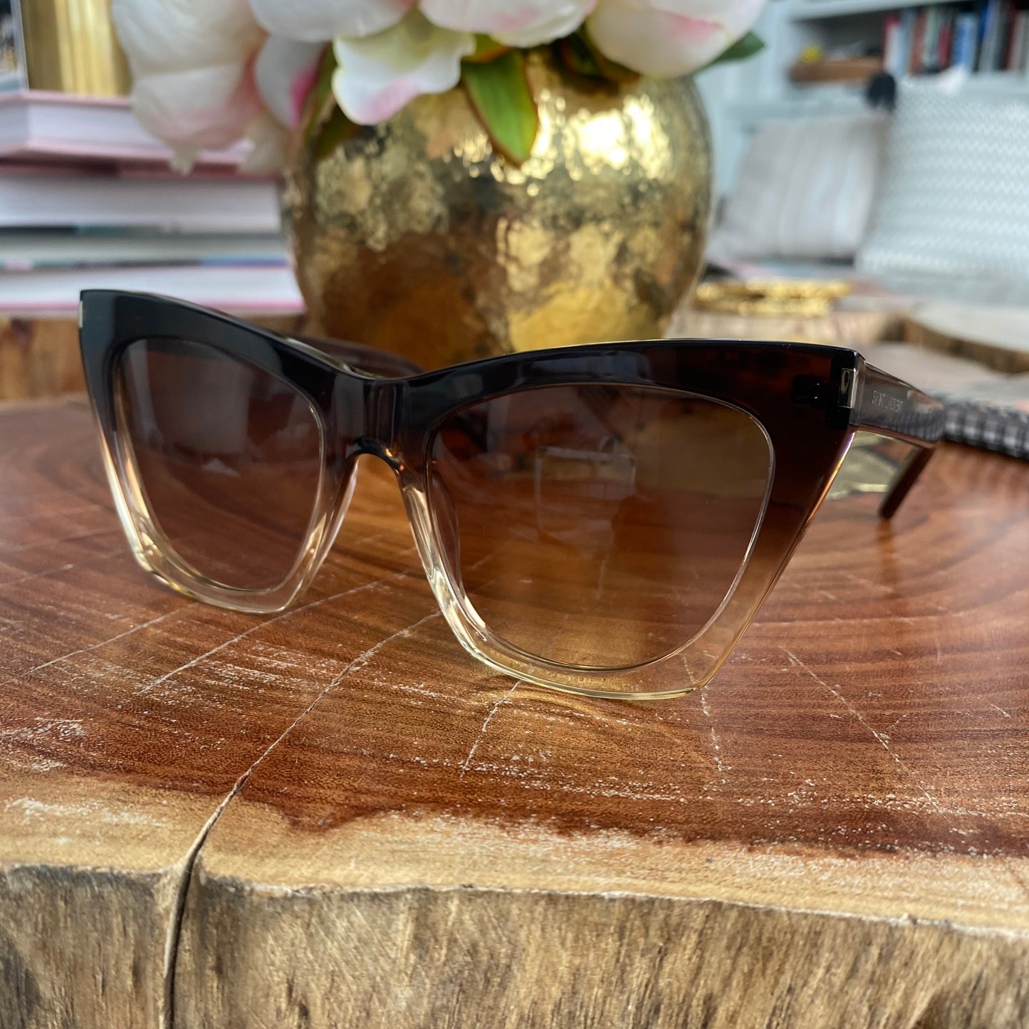 YSL Brown Ombré Sunglasses