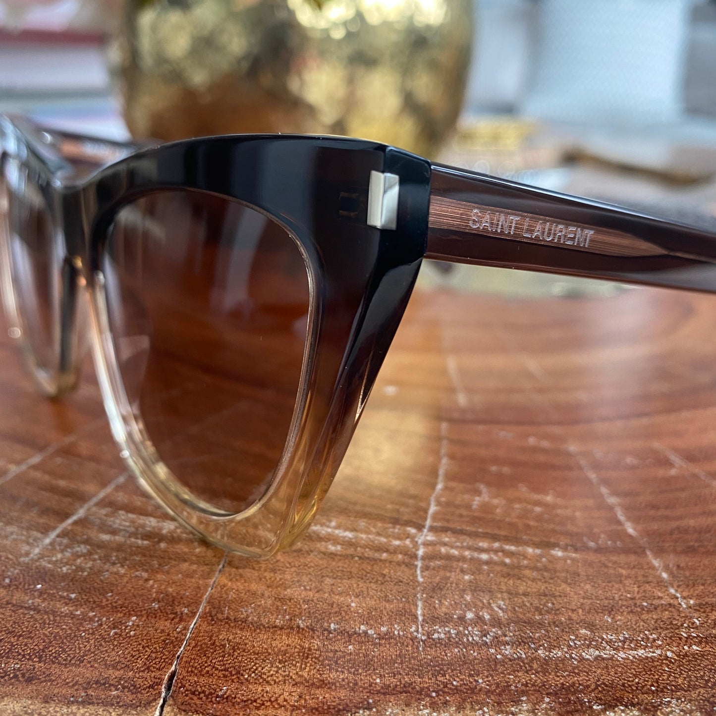 YSL Brown Ombré Sunglasses