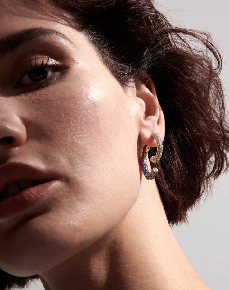 Demarson Pave Luna Earrings