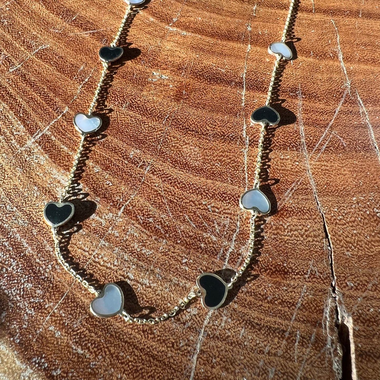 Erin Wachs Heart Enamel Gold Necklace