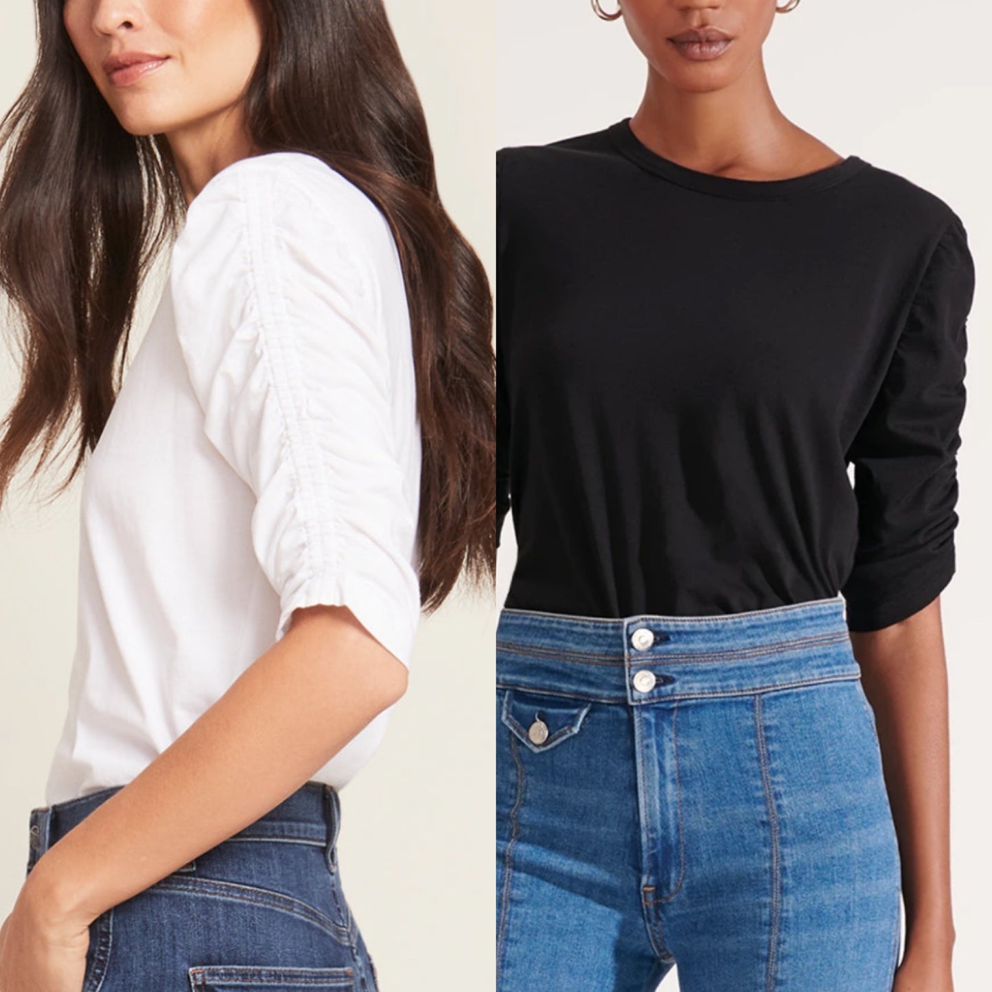 VB Waldorf 3/4 Ruched Slv Tee