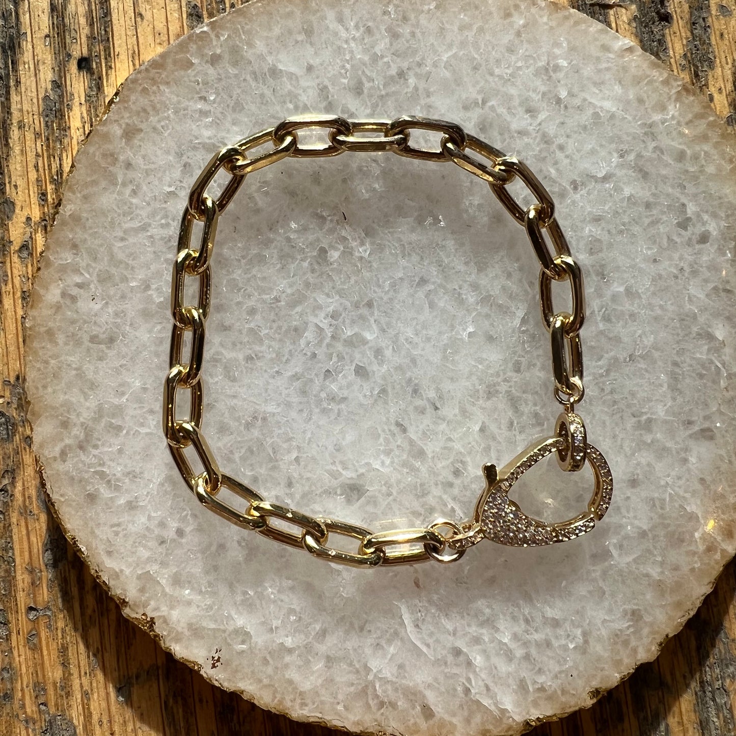 Ruby & Violet Sm Paperclip Lobster Claw Bracelet
