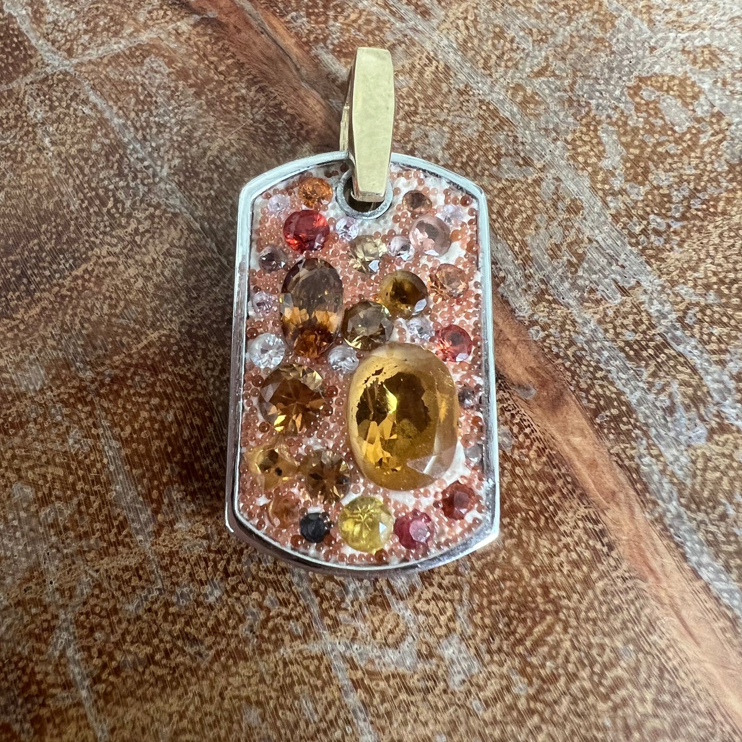 Miles McNeel Orange Sapphires Tag