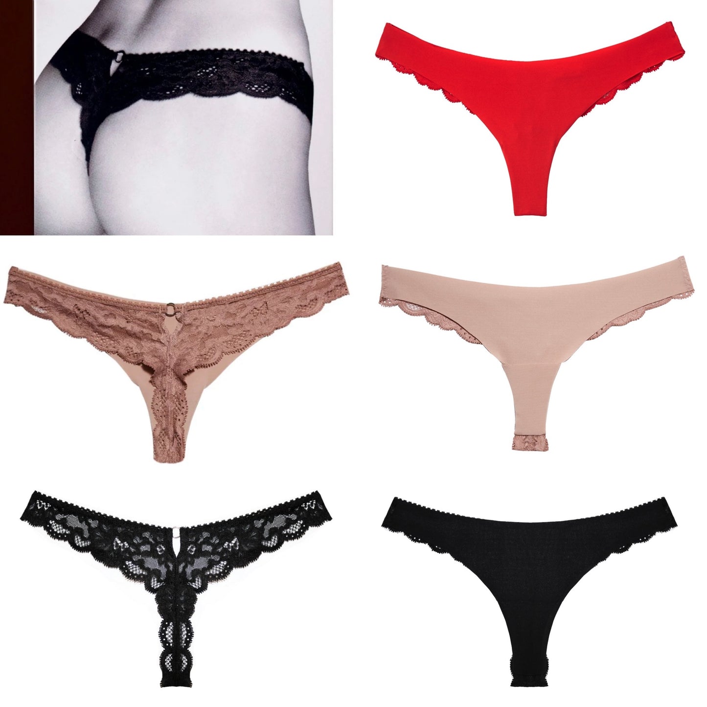 Fleur Du Mal Charlotte Lace Thong