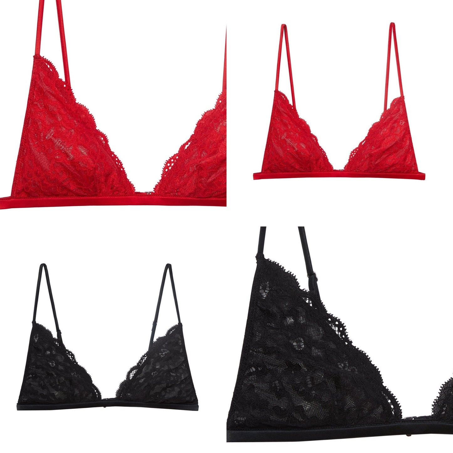 Fleur Du Mal Charlotte Lace Triangle Bra
