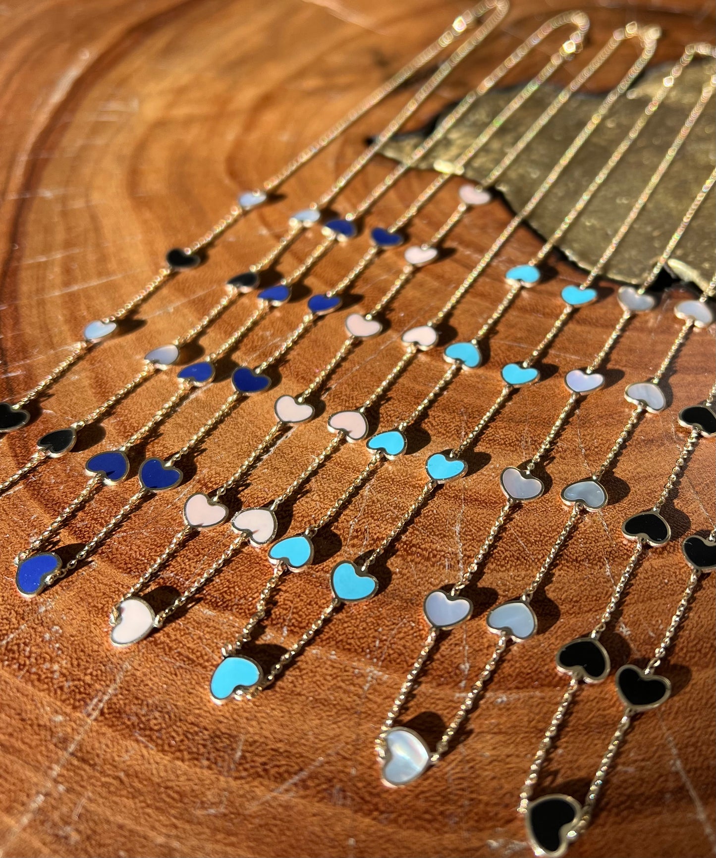 Erin Wachs Heart Enamel Gold Necklace