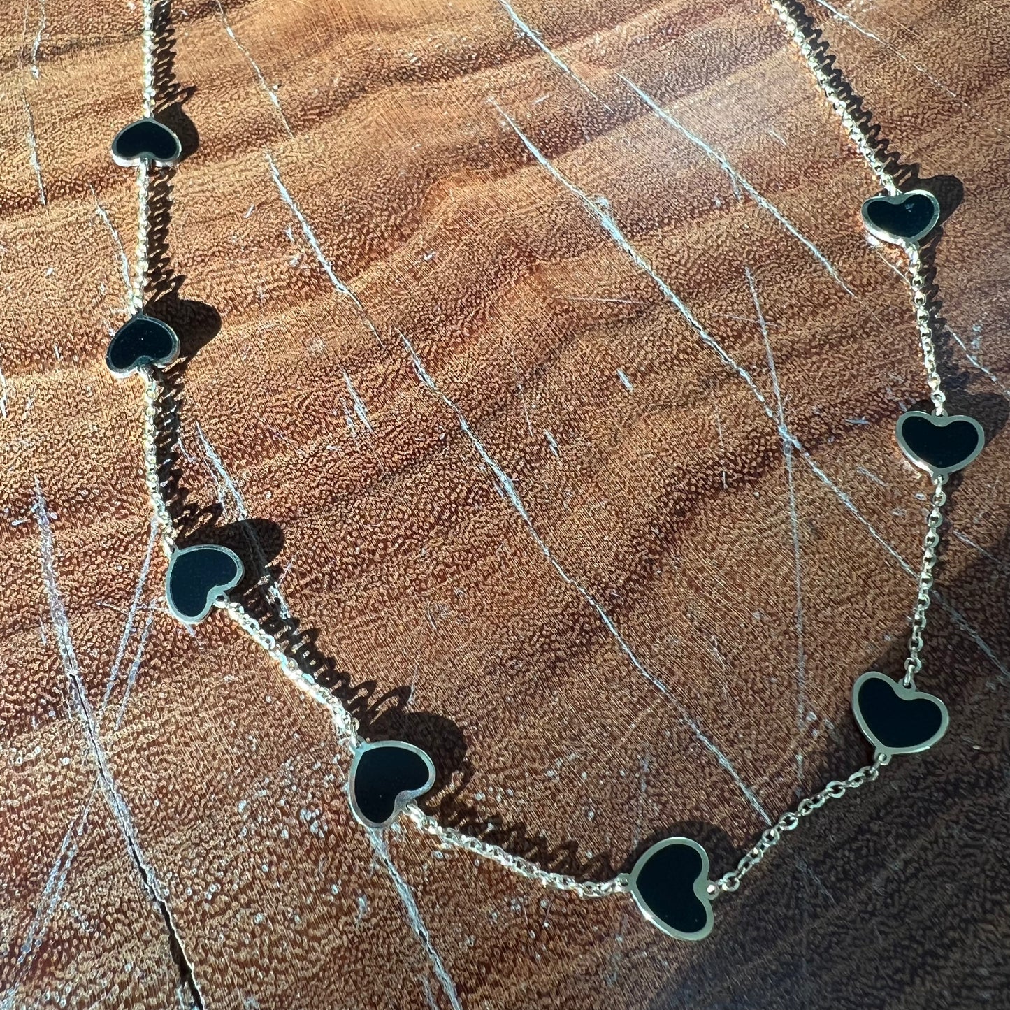 Erin Wachs Heart Enamel Gold Necklace