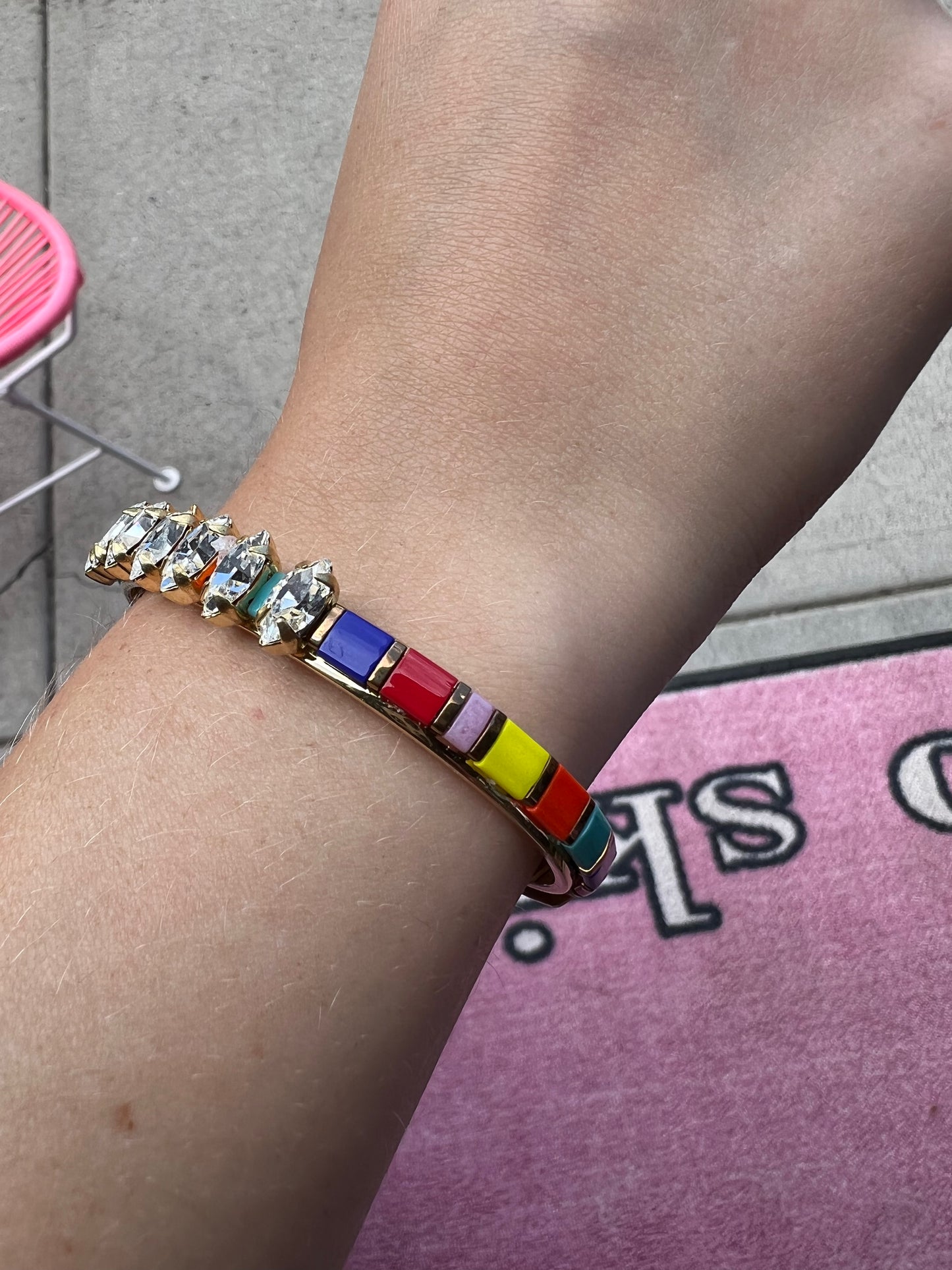 Sandy Hyun Multi Crystal Bracelets