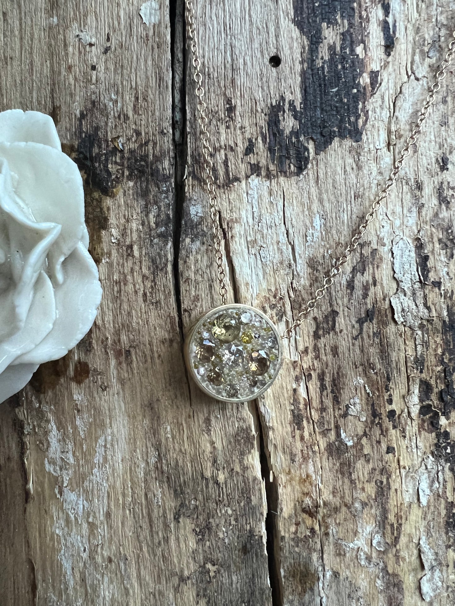 Miles McNeel Lg Gold Diamond Circle