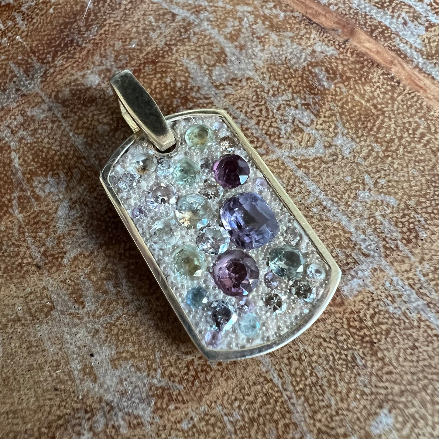 Miles McNeel Garnet Sapphire Tag