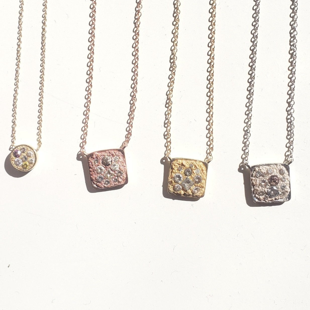 Miles McNeel Diamond Concrete Necklaces