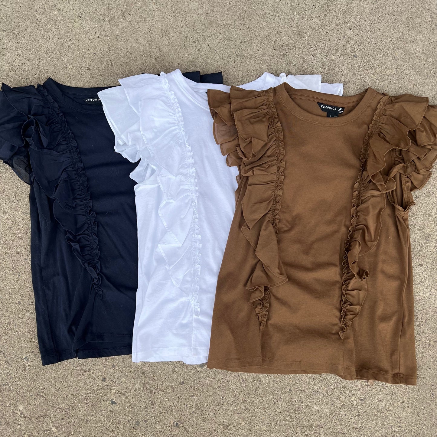 VB Bardot Ruffle Tee