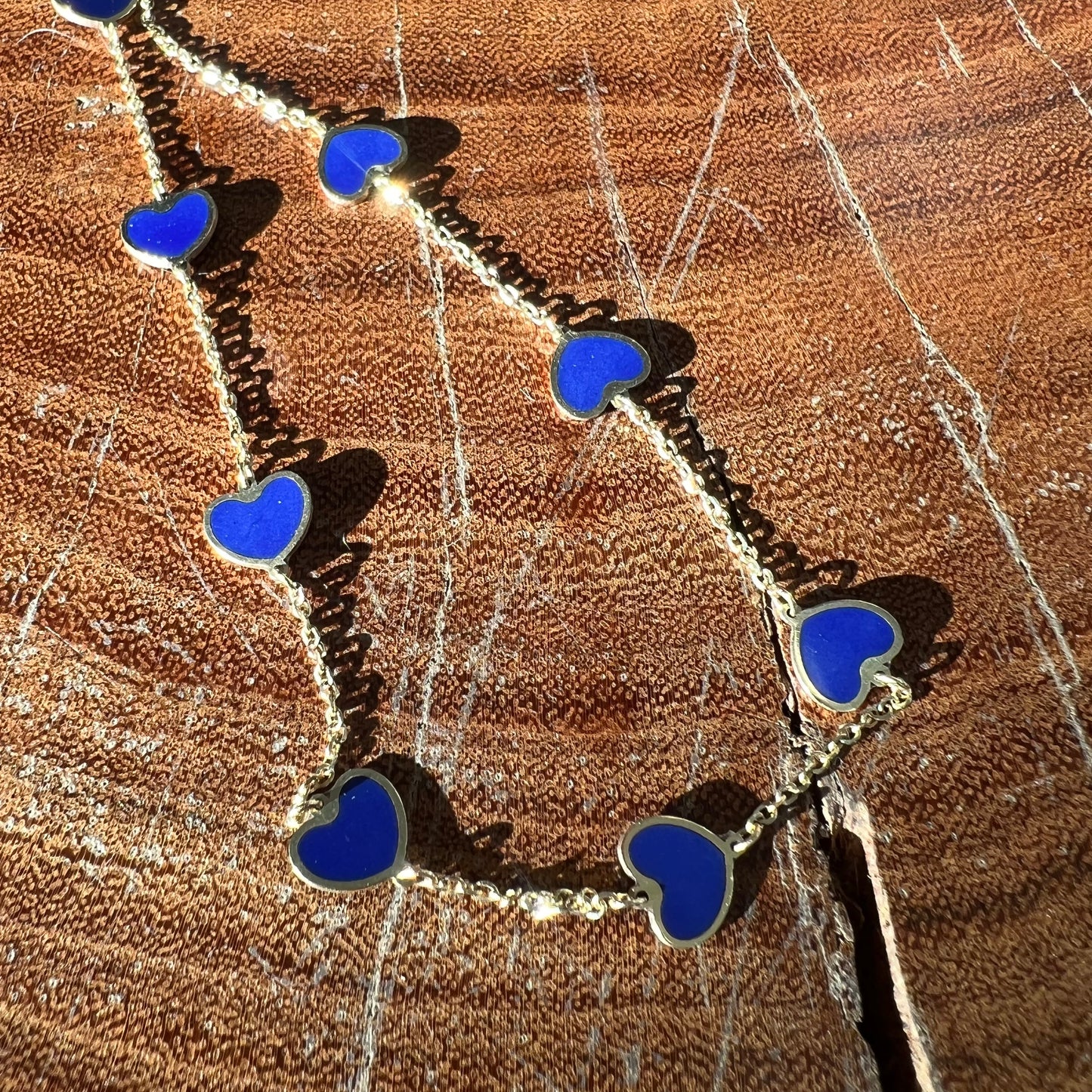 Erin Wachs Heart Enamel Gold Necklace