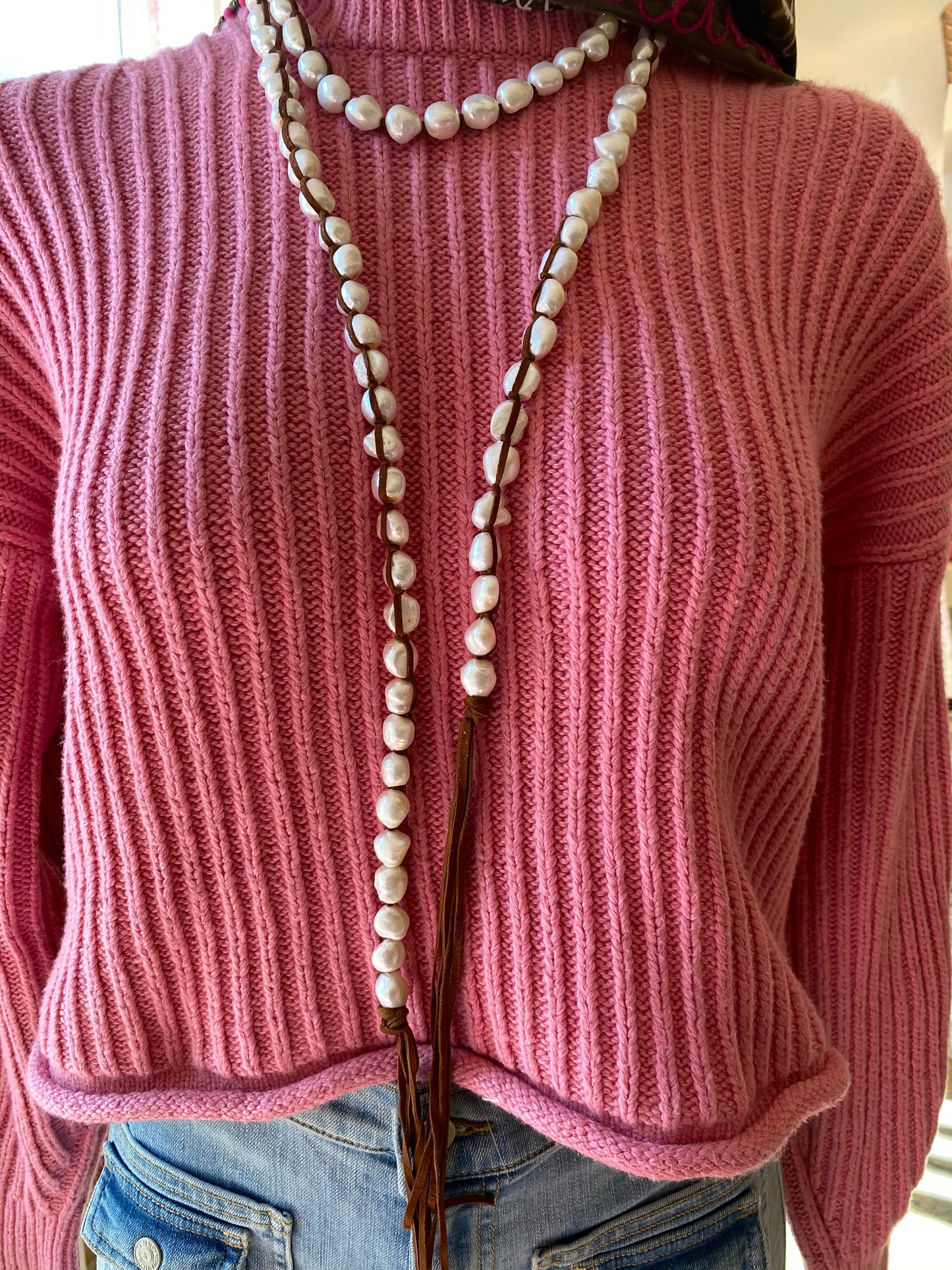 Tess XL Large White Pearls
