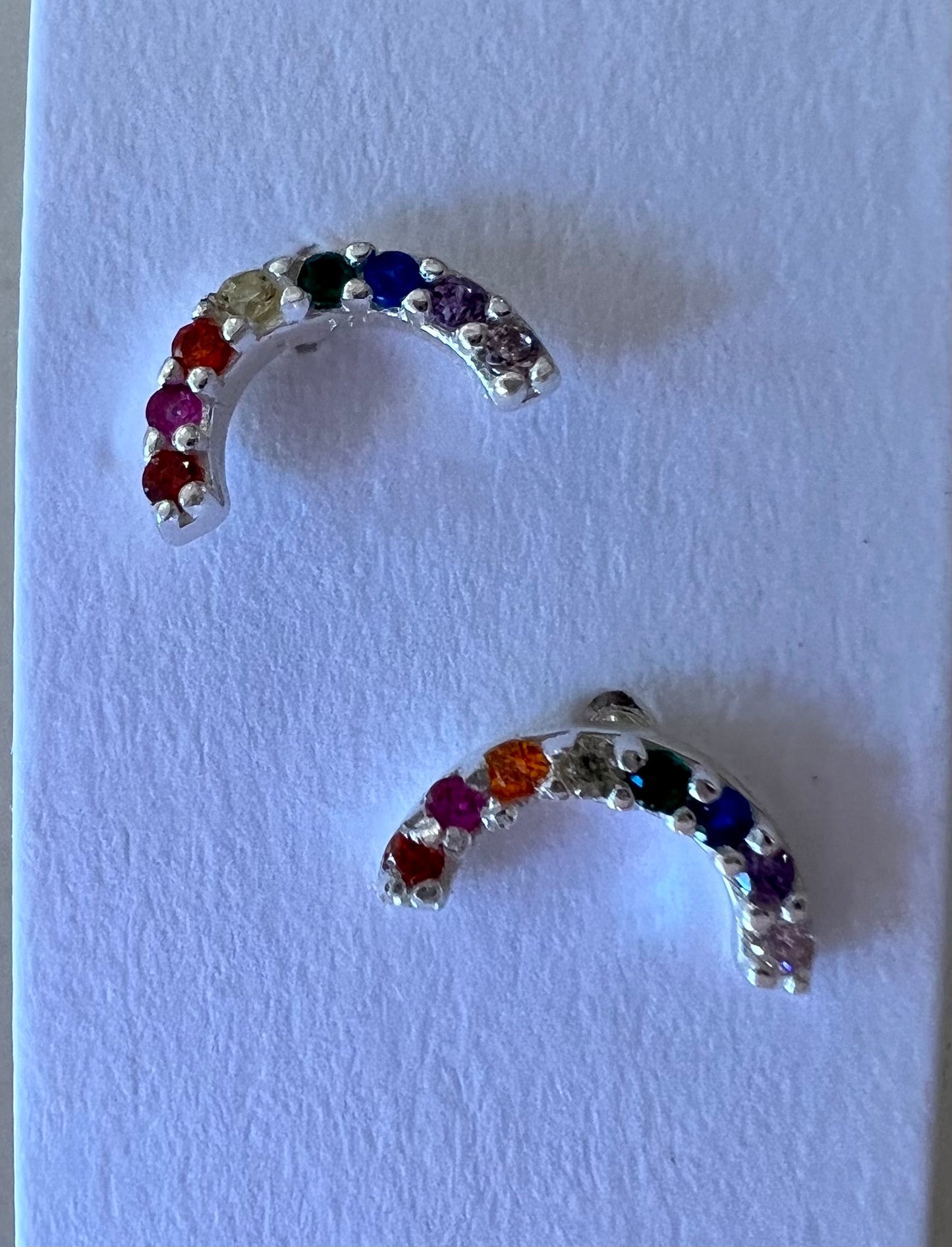 Kris Nations Rainbow Arc Crystal Stud Earring