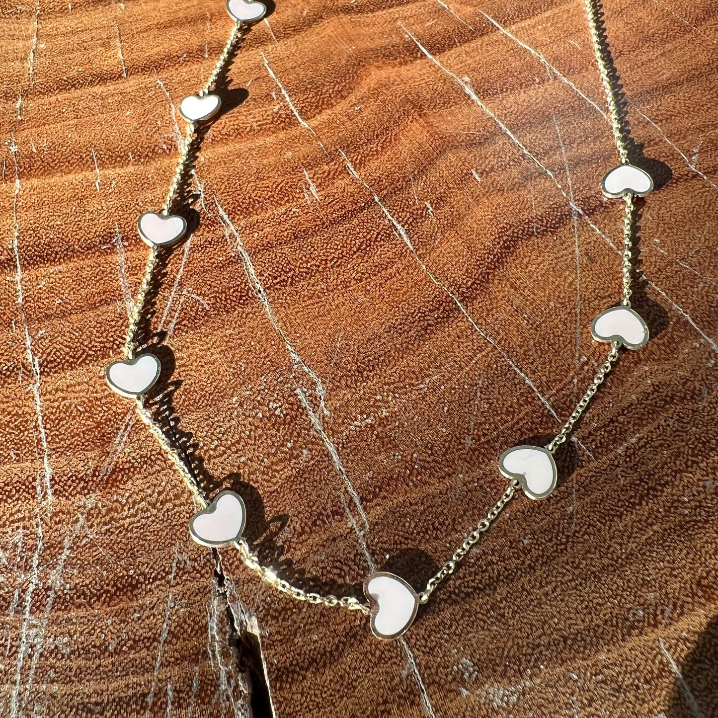 Erin Wachs Heart Enamel Gold Necklace