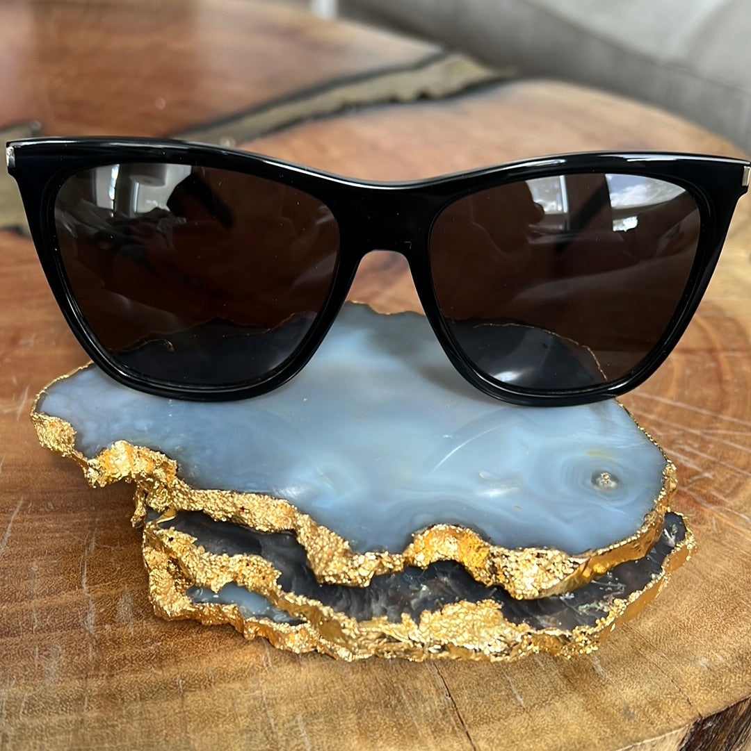 YSL Black Wide Sunglasses