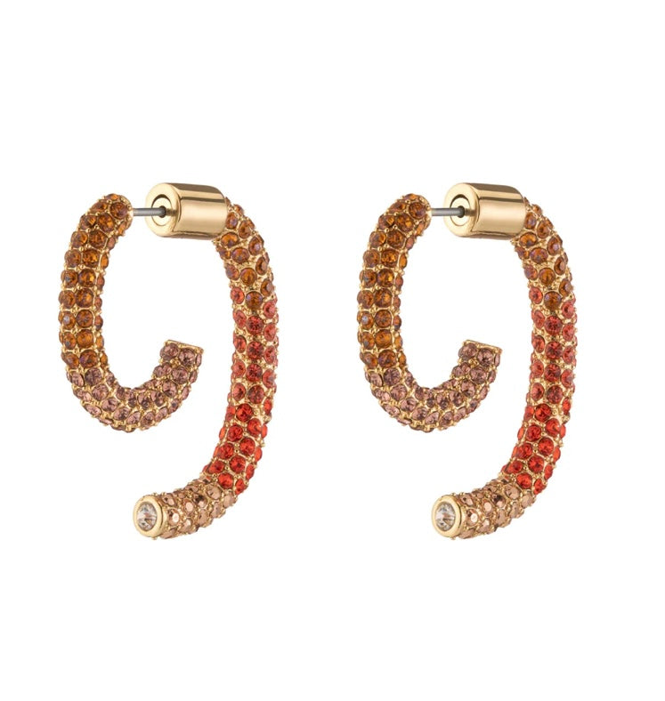 Demarson Pave Luna Earrings