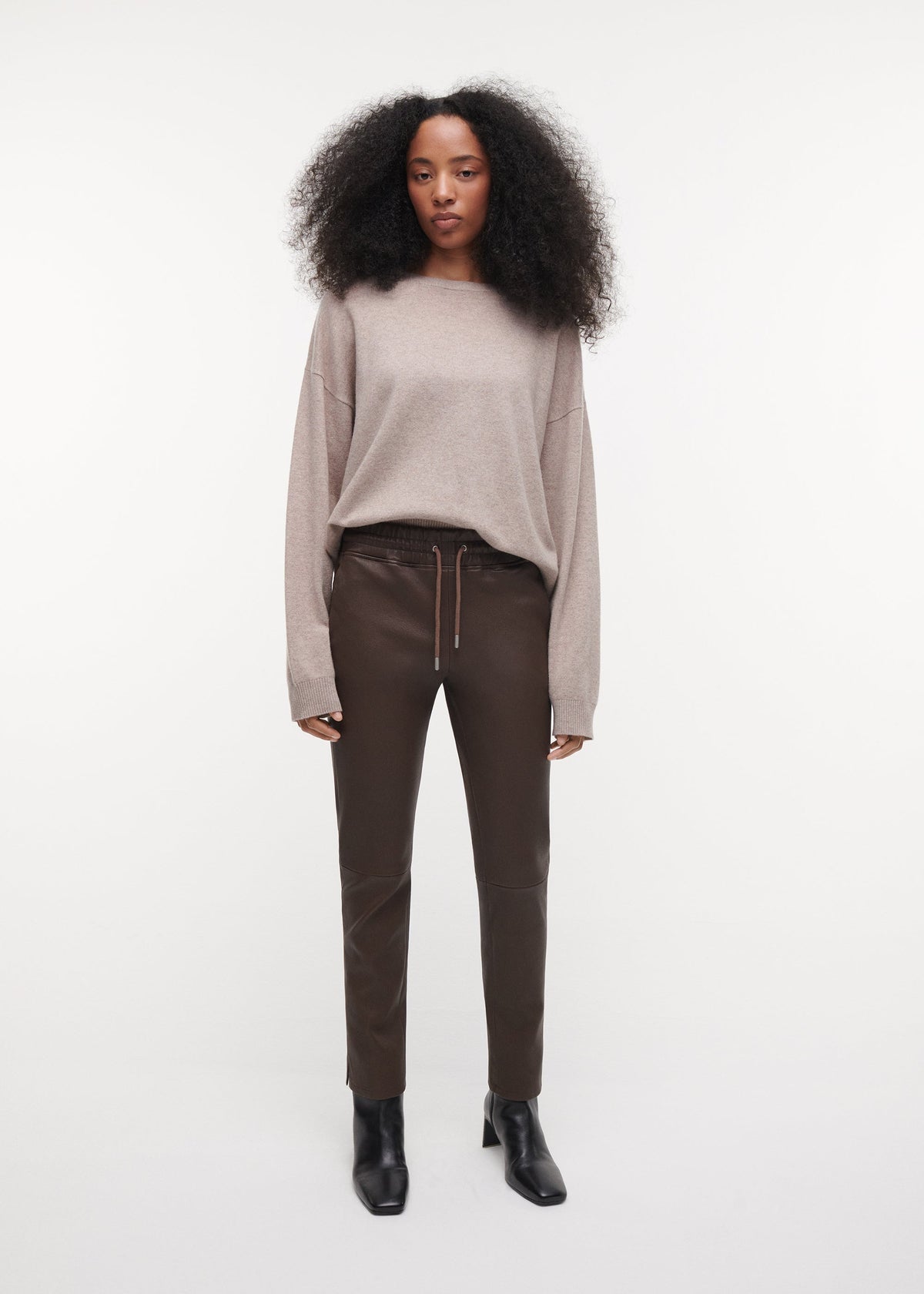 Studio AR Nora Trouser in Warm Brown