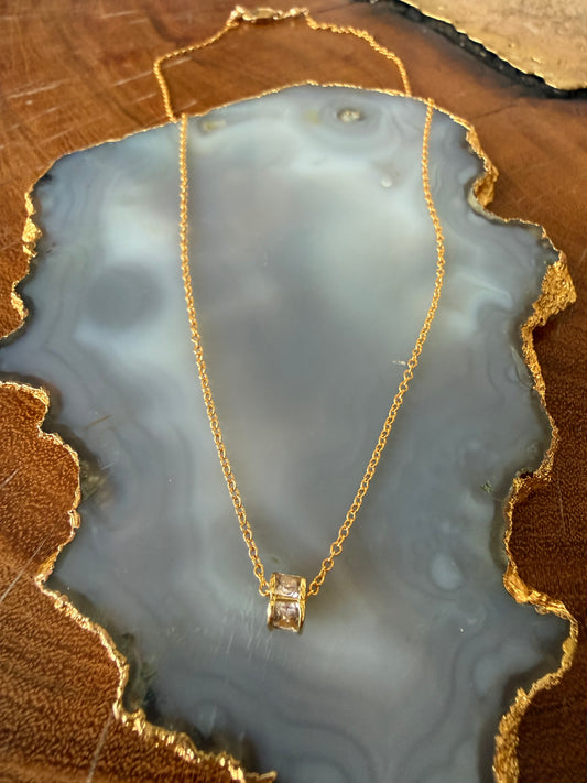 Ruby & Violet CZ Rondelle Necklace