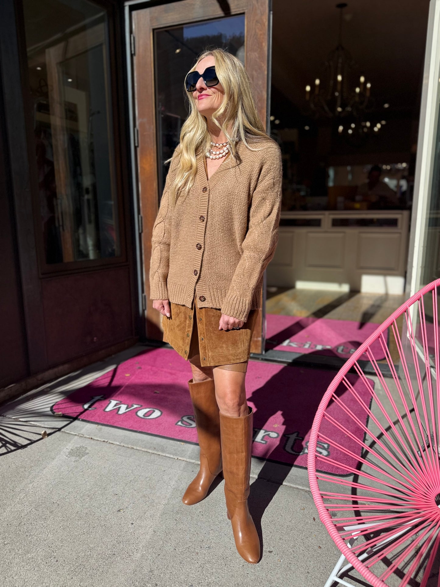 Naadam Cable Sleeve Cardigan