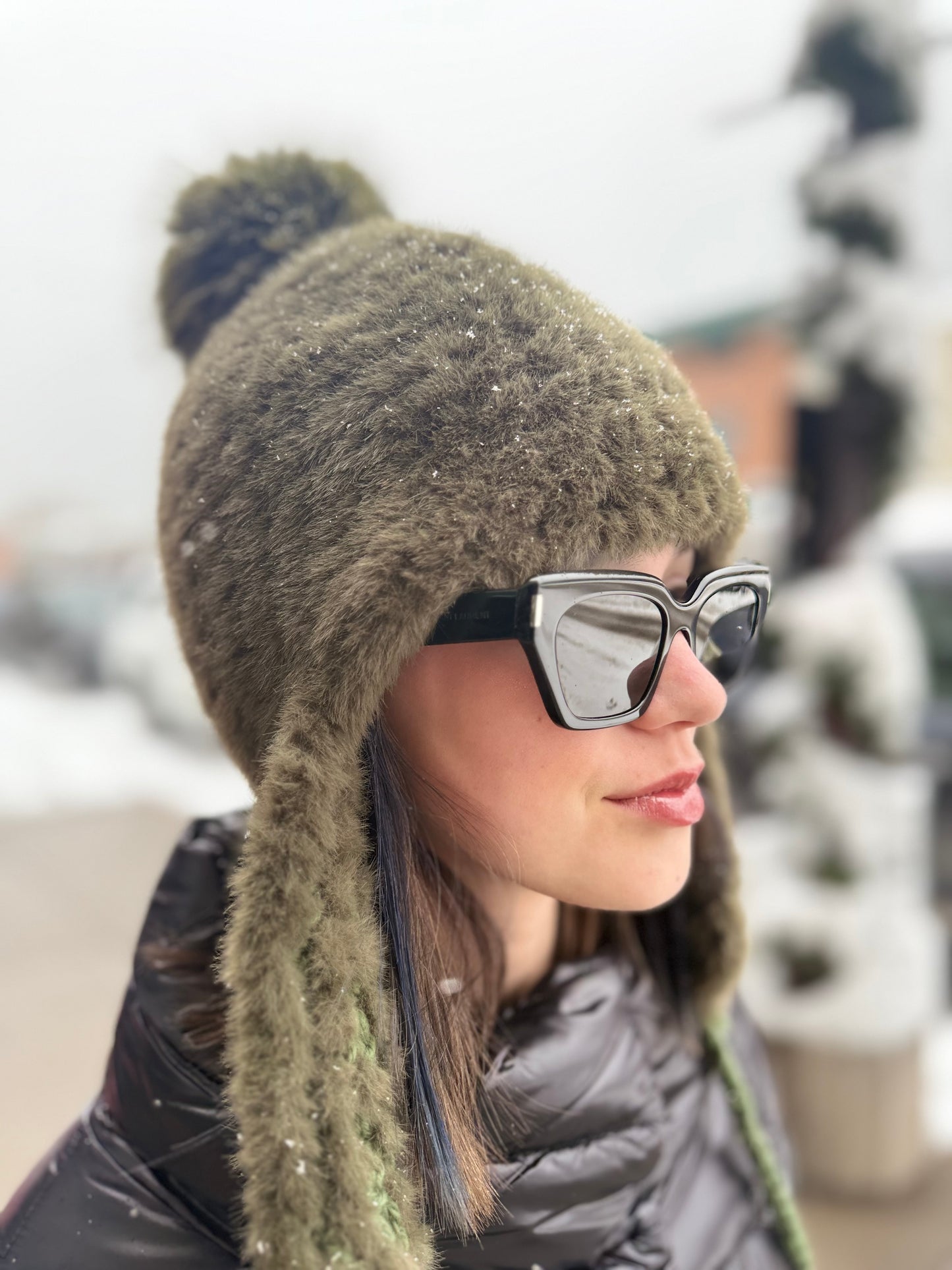 YSL Page Trapezoid Cat Eye Sunglasses