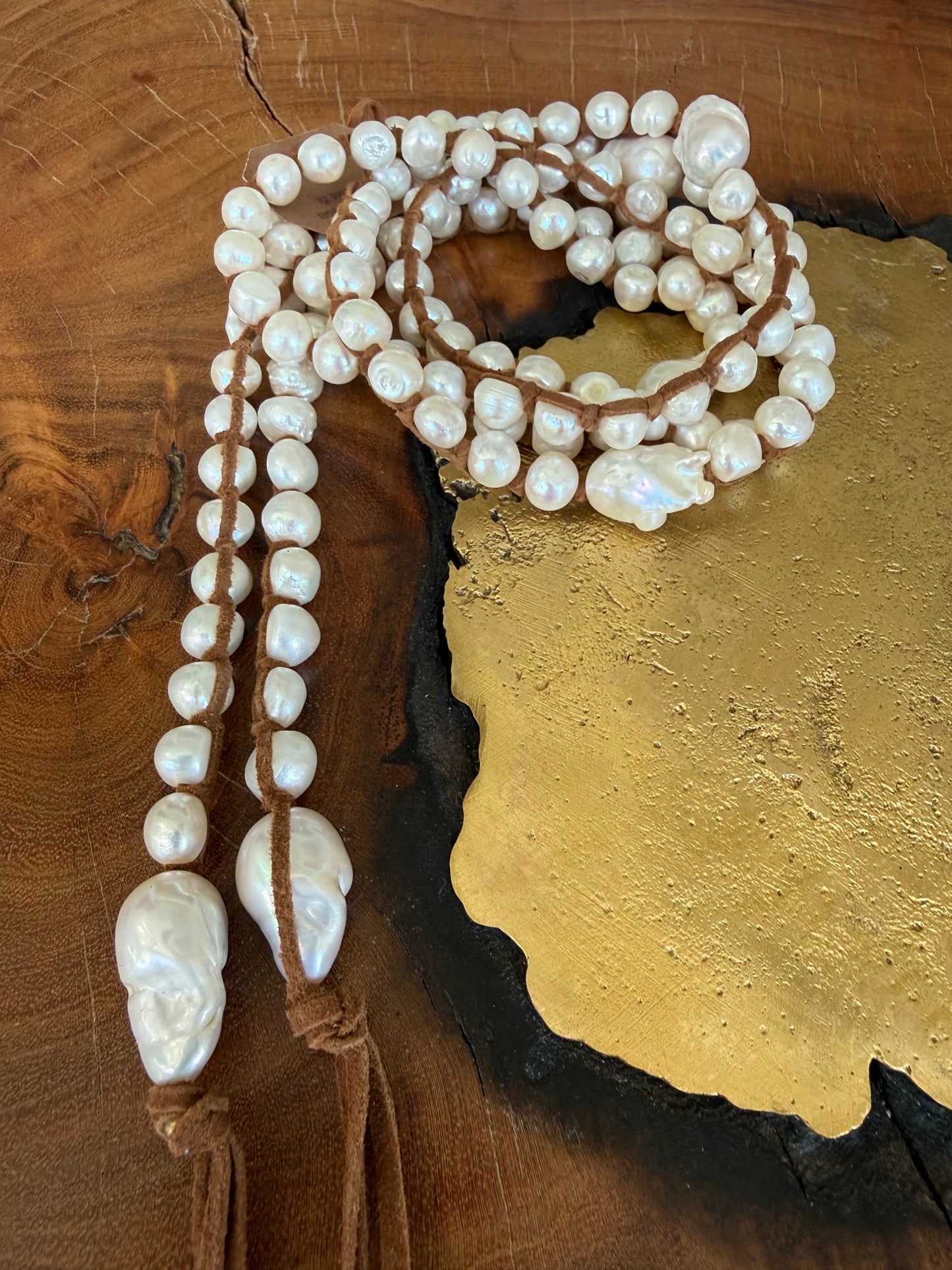 Tess Baroque Pearl Wrap Necklace