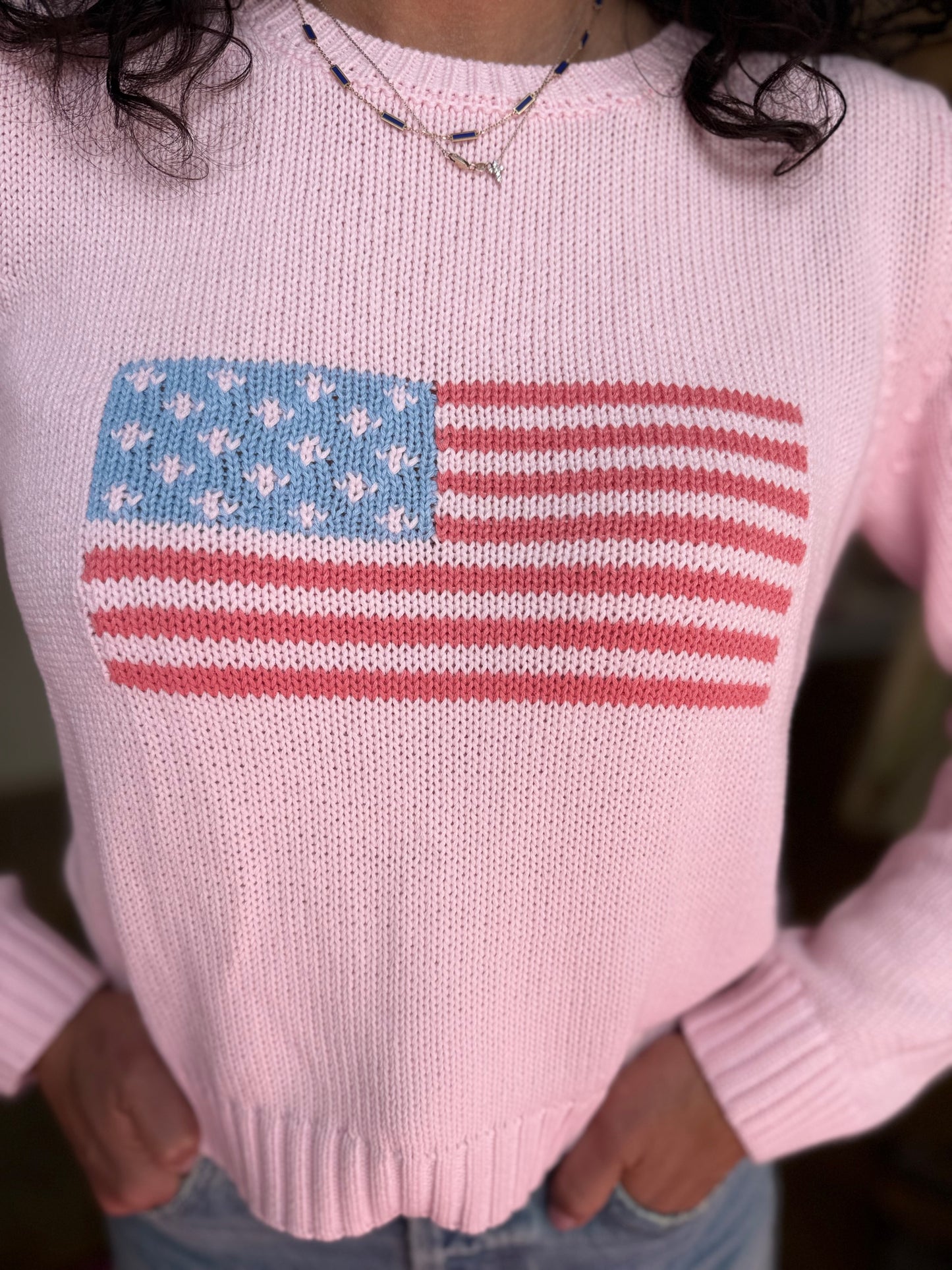 E&I American Flag Sweater
