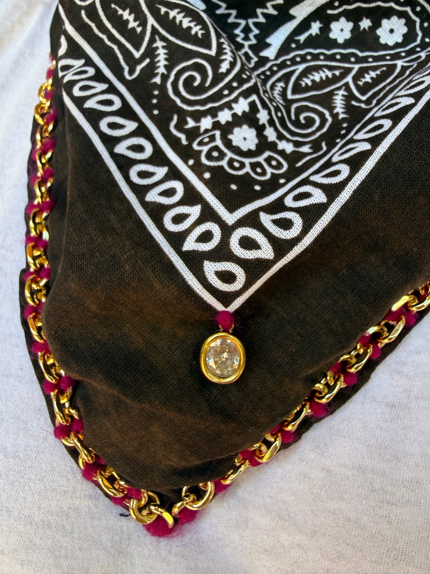 Bandana Moon Crystal Charm Bandana