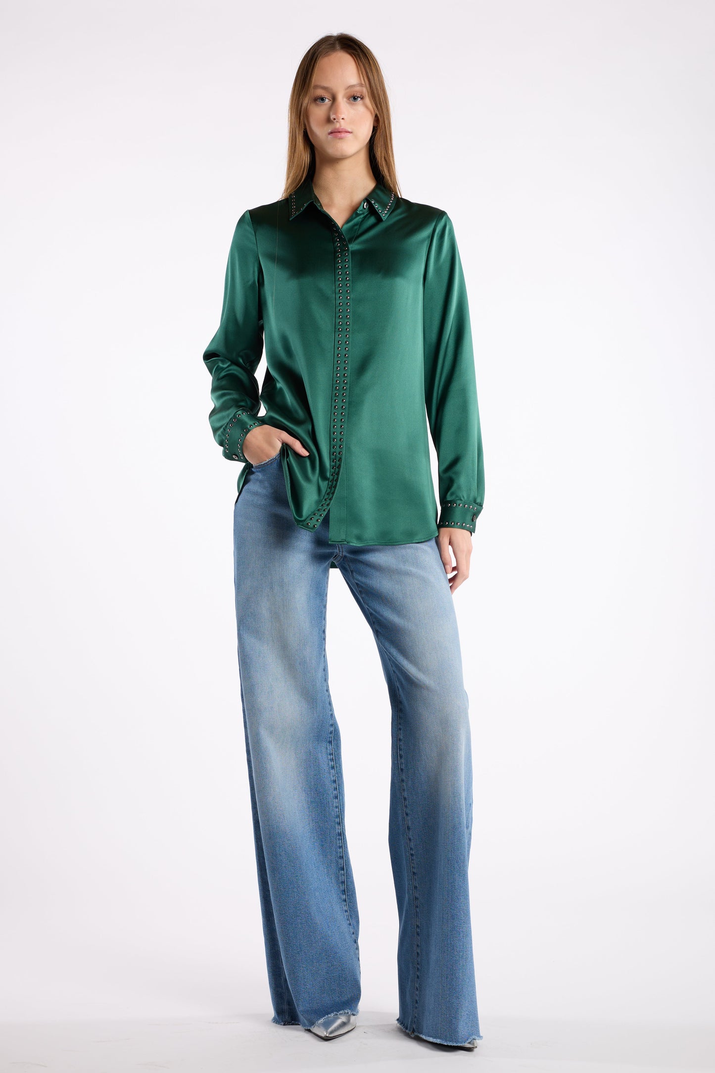 Christy Lynn Klein Top in Cedar, front view on model