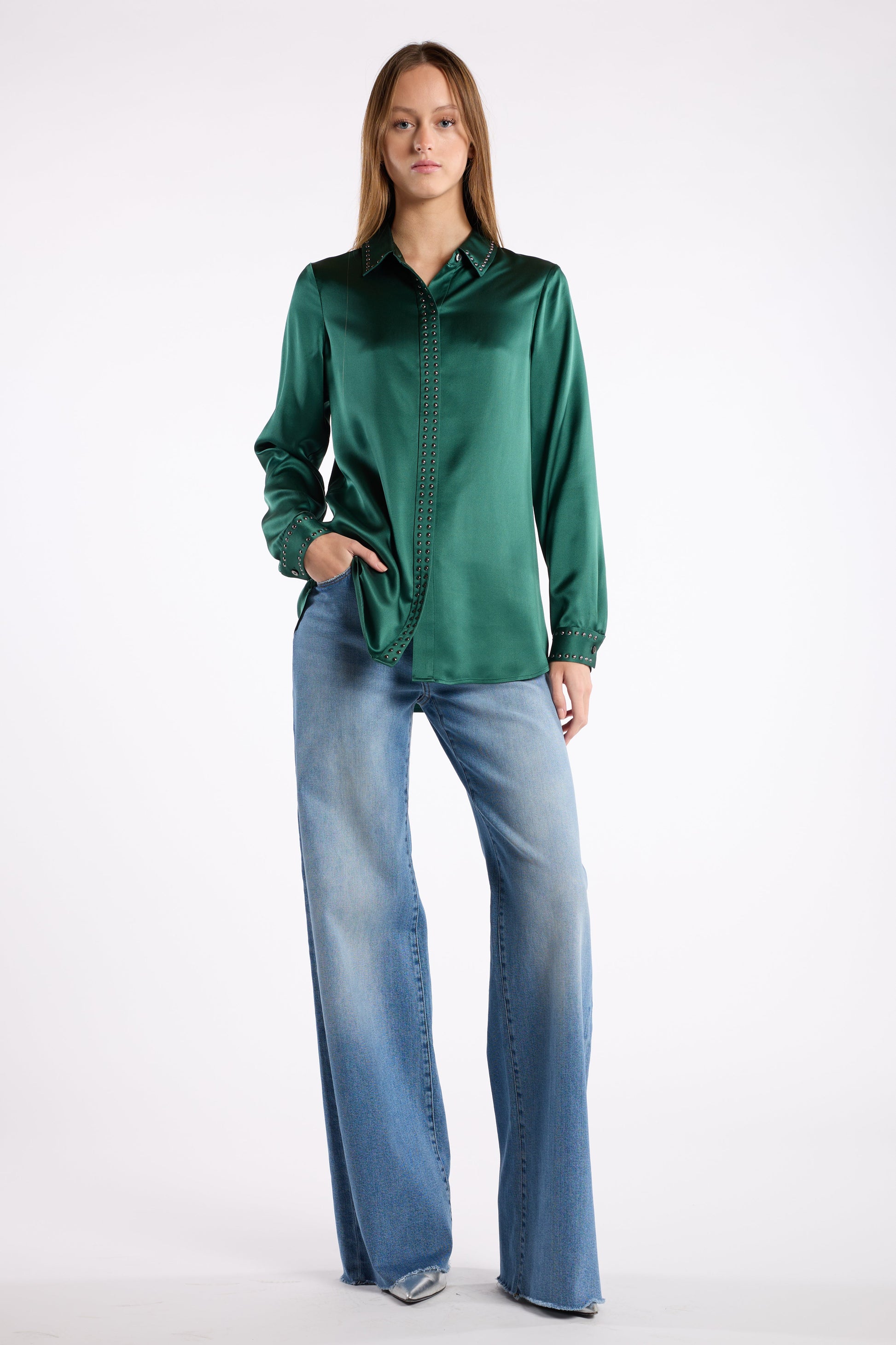 Christy Lynn Klein Top in Cedar, front view on model