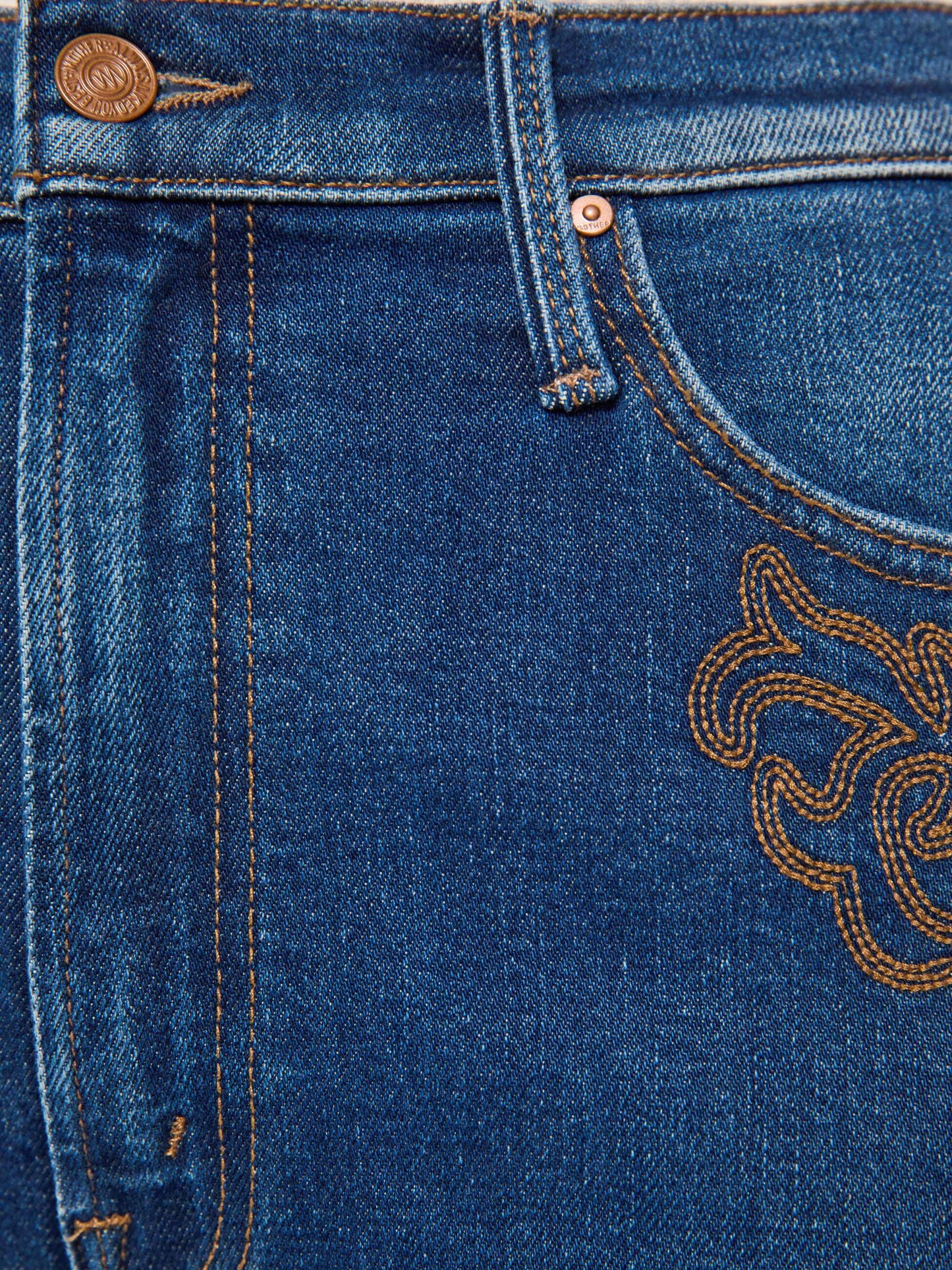 Mother Dodger Sneak in Cowgirls Only, embroidered pocket detail