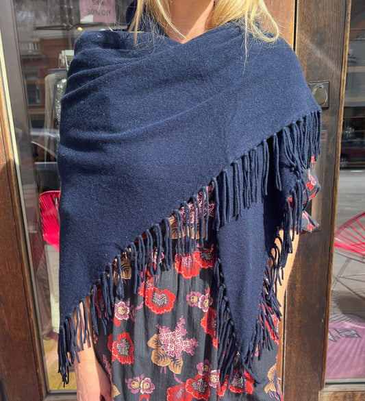 MR Cashmere Fringe Shawl