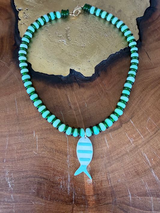 Cristina V Ceramic Fish Necklace