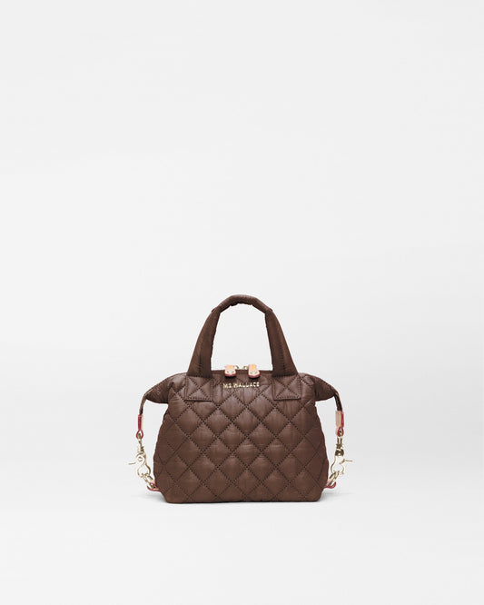 MZ Wallace Micro Sutton in Walnut, full front view