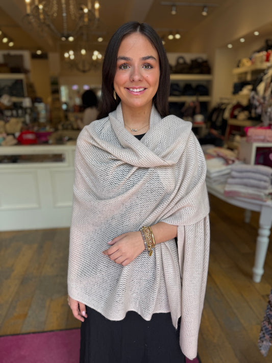 W+W Cashmere Mesh Wrap