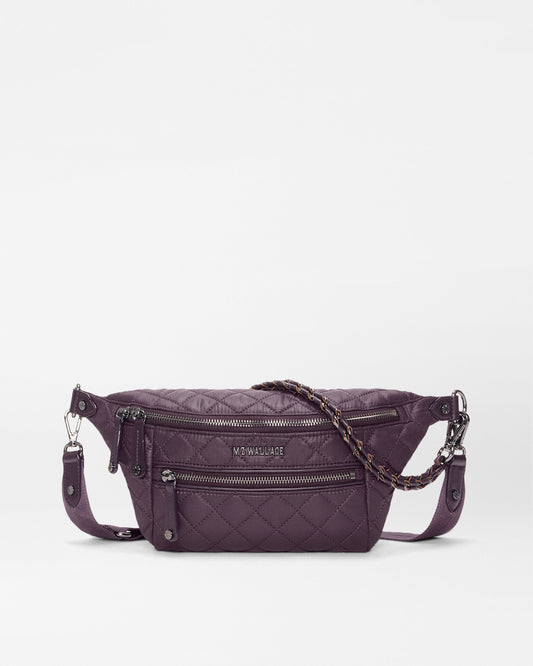 MZ Wallace Small Crosby Crossbody Sling in Raisin, front view