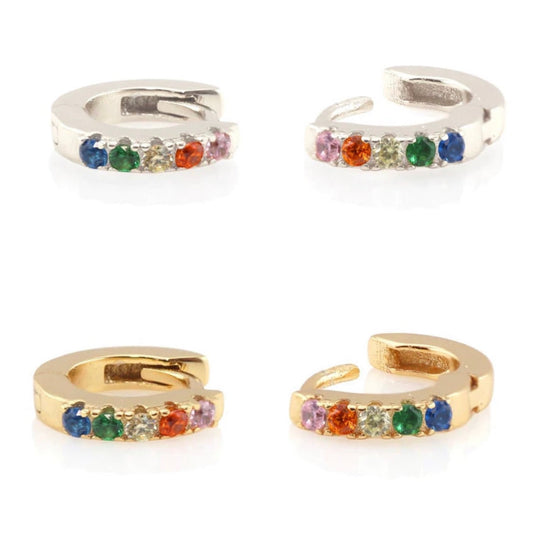 Kris Nations Rainbow Huggie Earrings