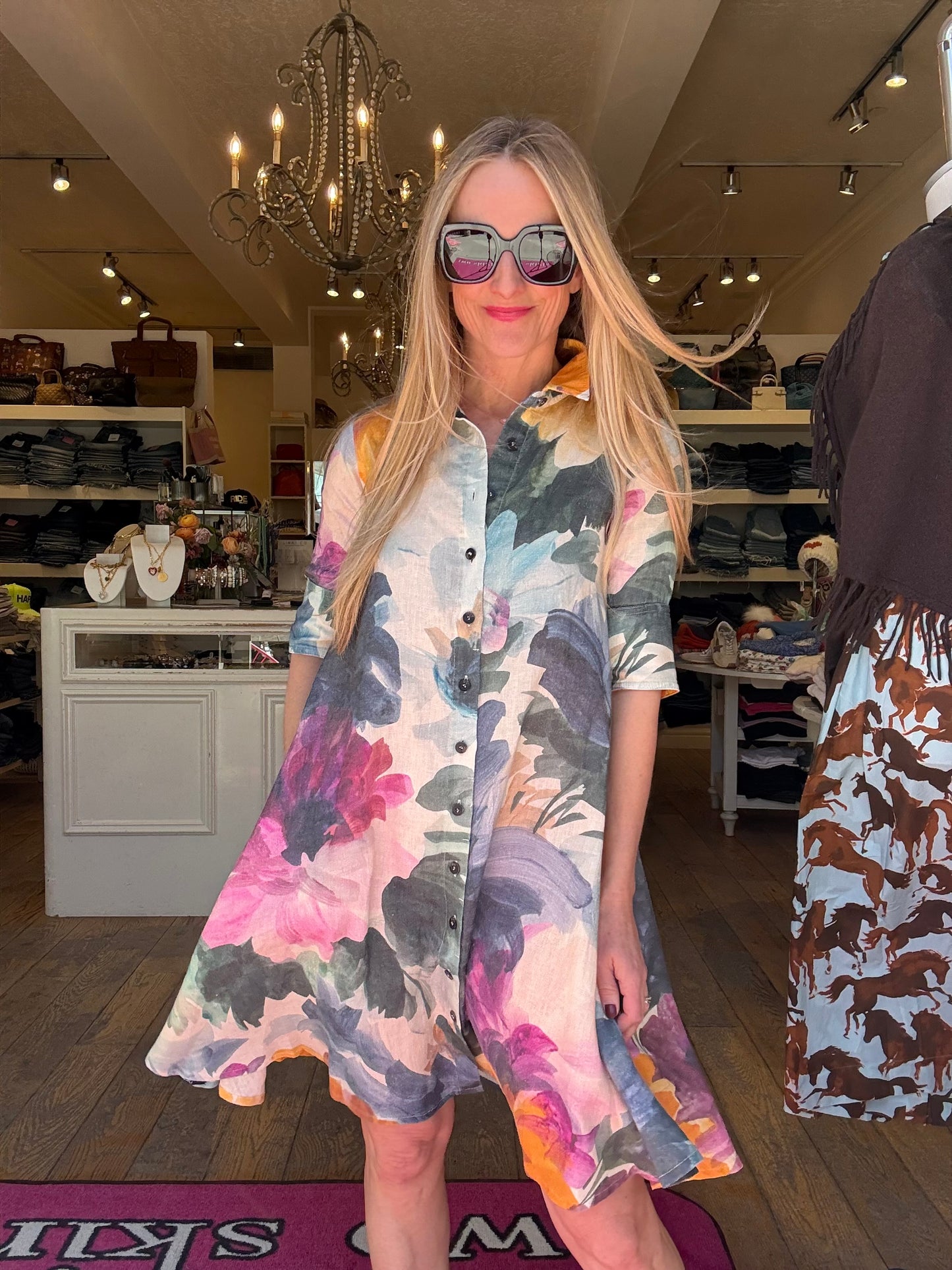 Hannes Floral Shirt Dress