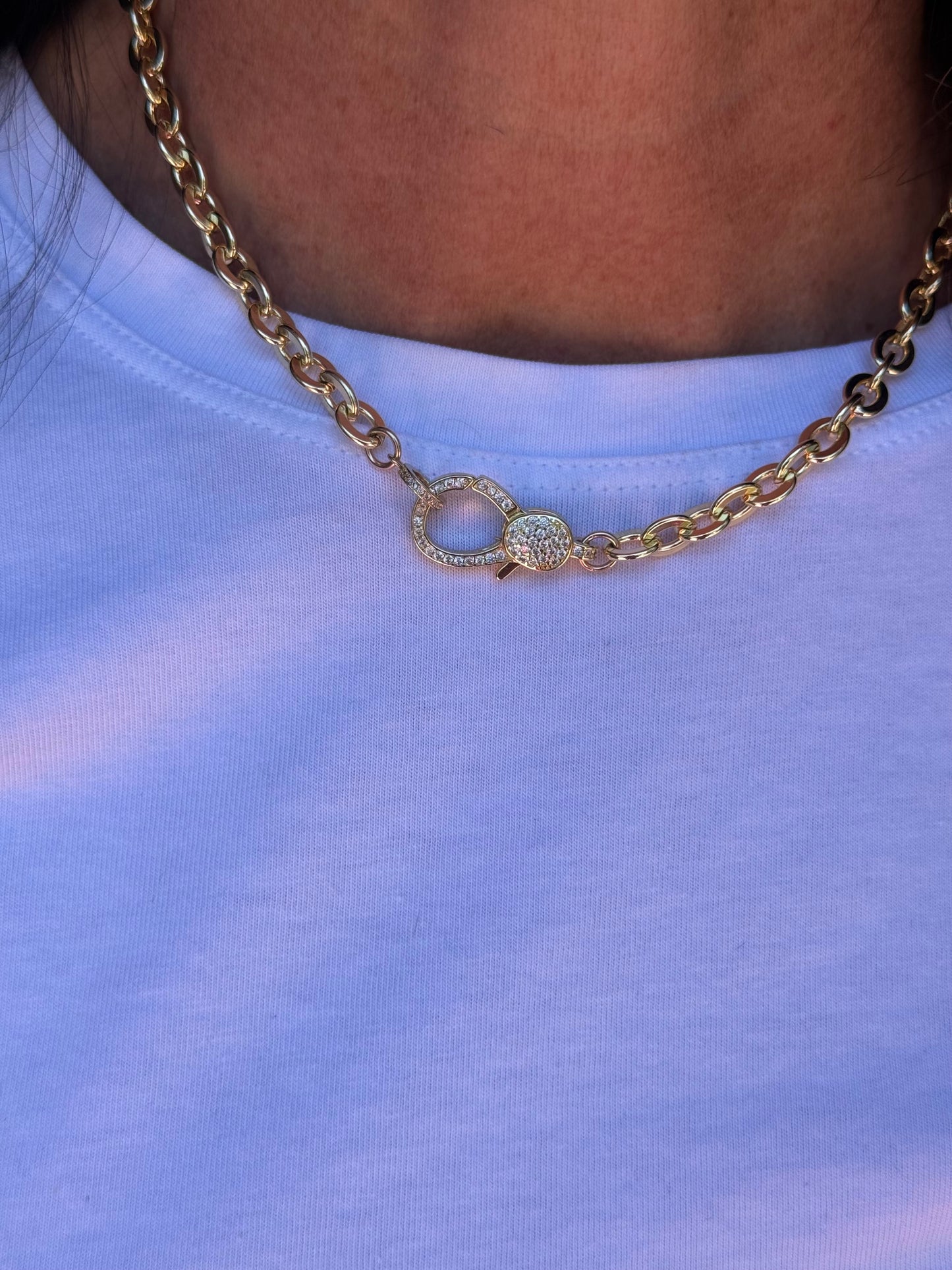 Ruby & Violet Pave Clasp Necklace