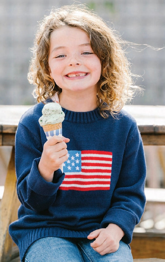 E&I Kids American Flag Sweater
