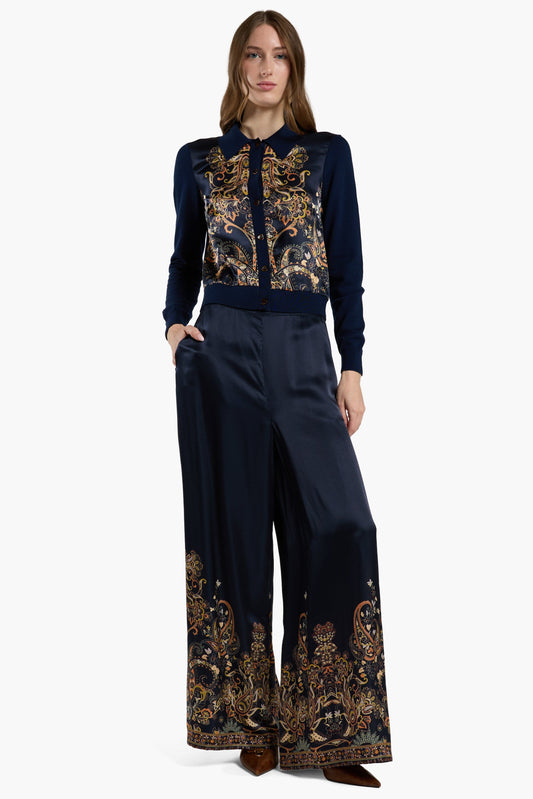 Christy Lynn Marta Pant in Montara Navy, shown on model