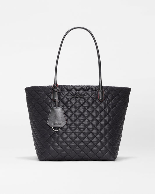 MZ Wallace Medium Daily Tote in Black, full front view