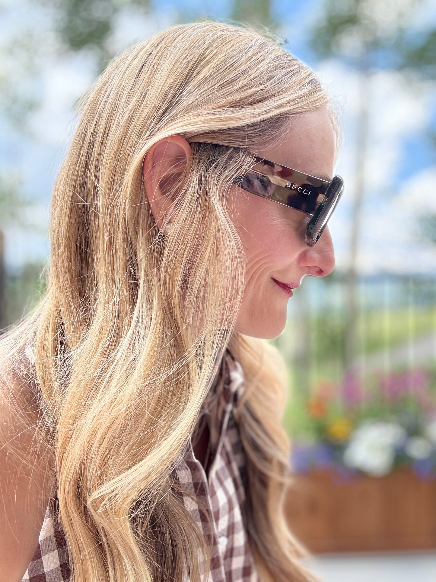 GG Green Tort Sunglasses