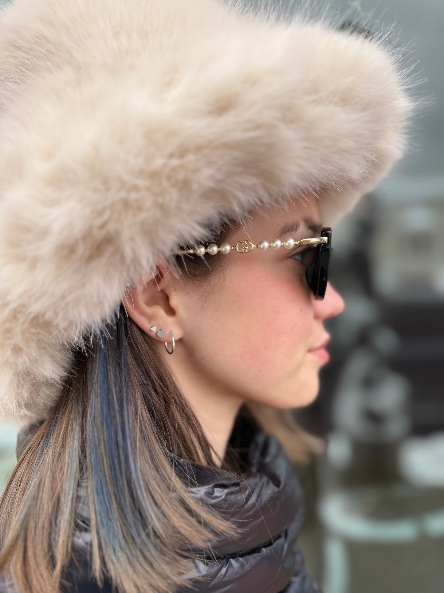 GG Pearl Cat Eye Sunglasses