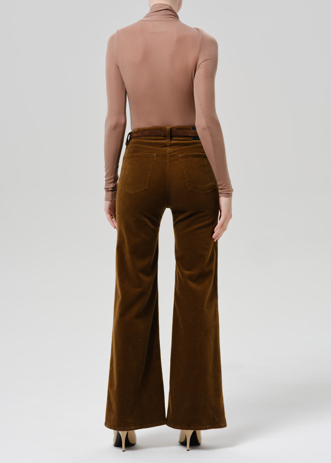 Citizens of Humanity Kimberly 70's Flare Corduroy in Manuka, back view