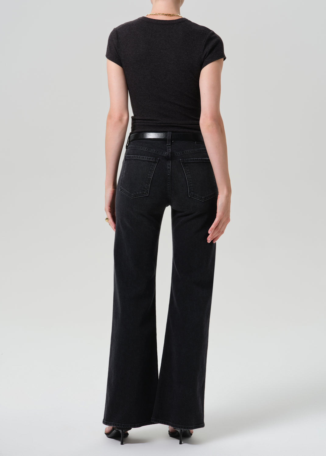 Citizens of Humanity Kimberly 70s Flare jean in Cateye, back view on model