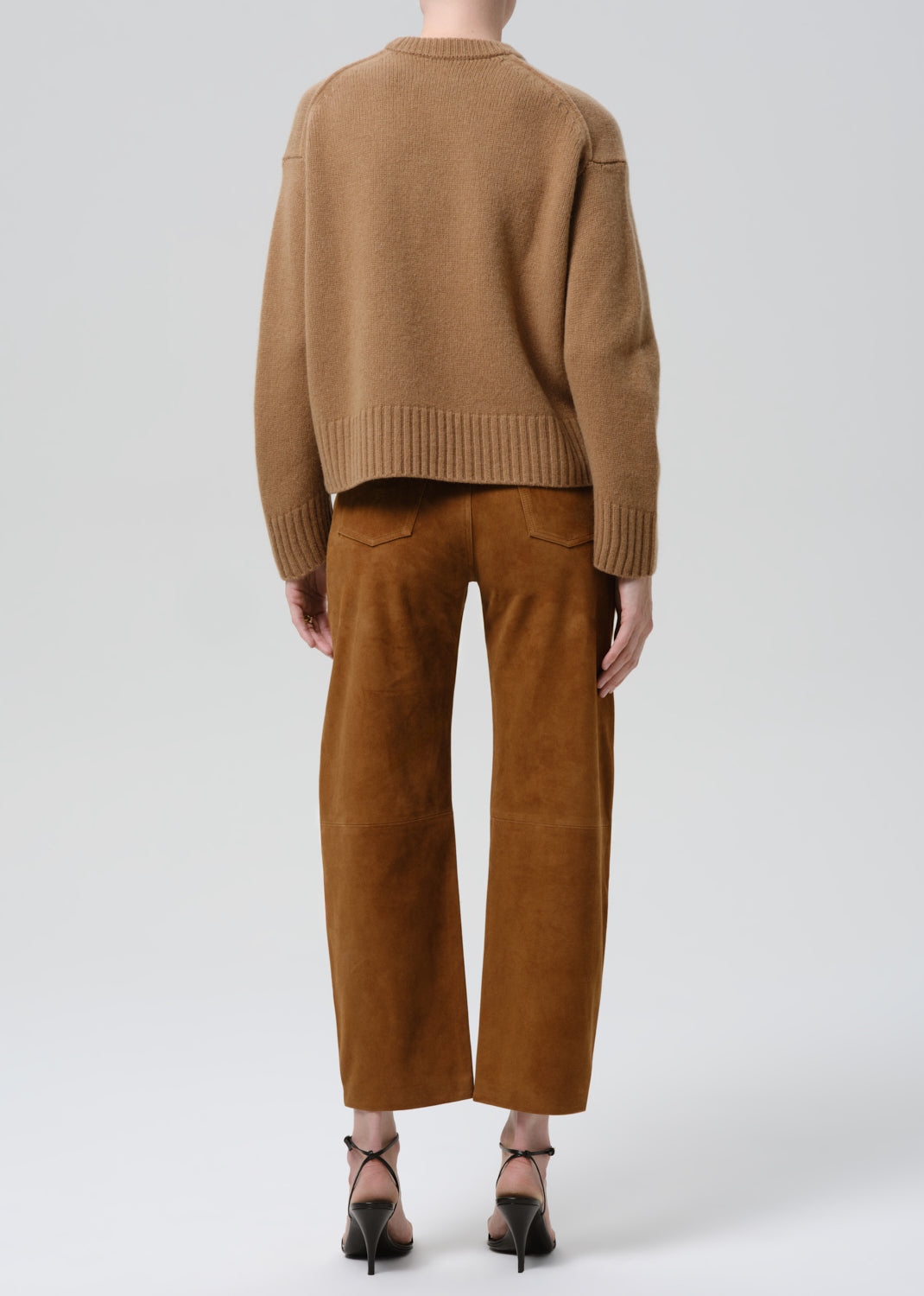 Citizens of Humanity Miro Relaxed Suede Pant in Toasted Caramel, alternate view