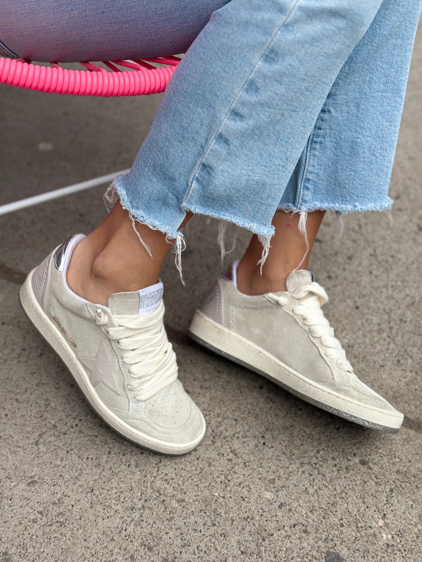 GG Ballstar Grey Suede