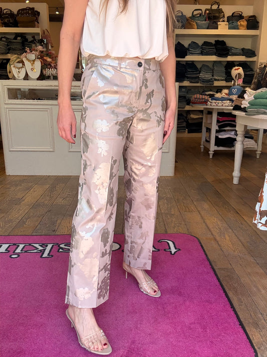 Cattina Metallic Floral Pants